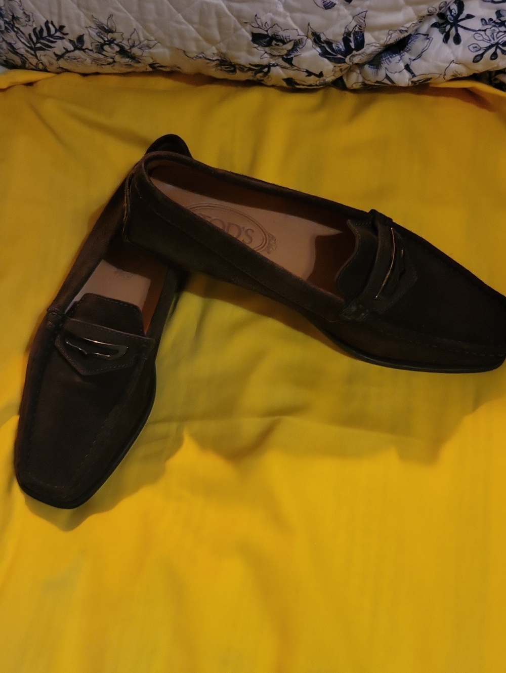 Tods Dk Brown Suede Loafers NEW Size 39